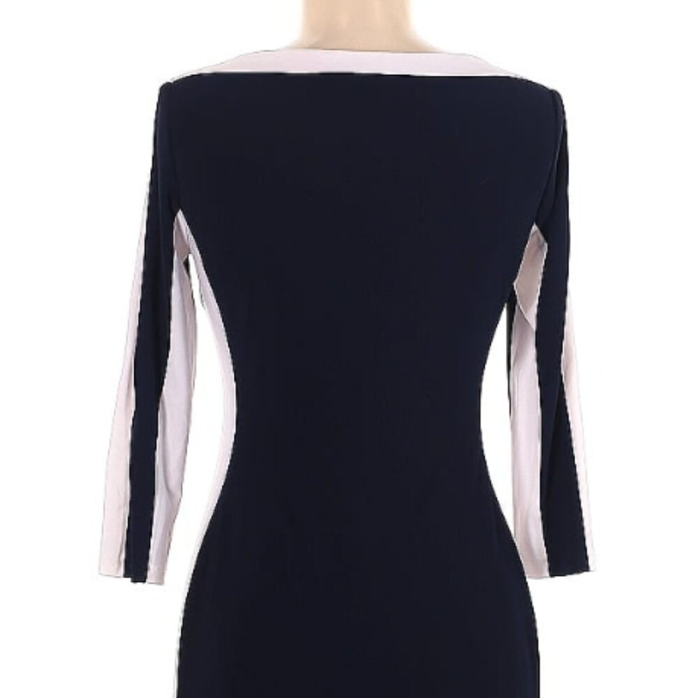 Lauren Ralph Lauren Navy and White Cocktail Dress Size 22